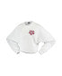 Фото #3 товара Women's White Texas A M Aggies Raw Hem Cropped Long Sleeve T-shirt
