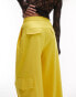 Topshop Tailored utility style trouser in acid yellow