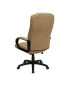Фото #2 товара High Back Beige Fabric Executive Swivel Chair With Arms