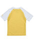 Фото #2 товара Toddler, Child Boys Yellow White Sleeve Sustainable SS Rash Top