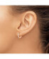 ფოტო #3 პროდუქტის Stainless Steel Rose plated Crystal Hinged Hoop Earrings