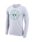 Men's White Oregon Ducks Basketball Icon Legend Performance Long Sleeve T-shirt