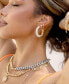 ფოტო #3 პროდუქტის Glass Embellished Hoop Earrings