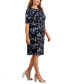 Plus Size Floral-Print Faux-Wrap Dress