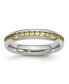 ფოტო #1 პროდუქტის Stainless Steel Polished 4mm November Yellow CZ Ring