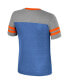 ფოტო #2 პროდუქტის Big Girls Royal, Heather Gray Florida Gators Summer Striped V-Neck T-shirt