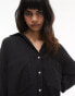 Topshop cotton casual shirt in black