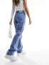 Фото #3 товара Calvin Klein Jeans high rise straight leg jeans in light wash