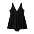 Фото #3 товара Women's Side Slit Swim Dress - Kona Sol Black 14
