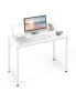 Фото #5 товара 40 Inch Small Computer Desk with Heavy-duty Metal Frame-White