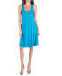 Women's Sleeveless A-Line Fit and Flare Skater Dress M - фото #2