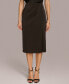 ფოტო #1 პროდუქტის Women's Faux-Wrap Satin Skirt