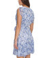 Фото #2 товара Платье Tommy Hilfiger женское с поясом из шифона с цветочным узором