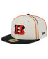 Men's Cream Cincinnati Bengals Soutache 59FIFTY Fitted Hat Cream, Black, 7 1/8 - фото #1