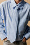 Фото #4 товара Рубашка в полоску с галстуком ZARA