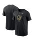 ფოტო #4 პროდუქტის Nut Oriole Black Men's Camo Logo Short Sleeve T-shirt Teemenscr