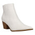 Фото #2 товара COCONUTS by Matisse Spirit Zippered Pointed Toe Booties Womens White Casual Boot
