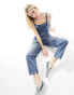 Фото #4 товара Tommy Jeans denim bustier jumpsuit in mid wash