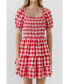 Фото #1 товара Women's Gingham Mini Dress