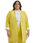 Plus Size Solid Open Front Topper Jacket