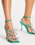 Фото #8 товара Public Desire x Paris Exclusive Artiste Amelia triple embellished bow sandals in teal