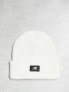 New Balance waffle knit beanie in white