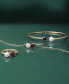 ფოტო #4 პროდუქტის Cultured Freshwater Pearl (7mm) & Rhodolite (5/8 ct. t.w.) Wire Cuff Bangle Bracelet in Gold Vermeil, Created for Macy's