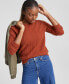 ფოტო #1 პროდუქტის Women's 100% Cashmere Cable-Knit Crewneck Sweater, Created for Macy's