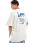 Фото #2 товара Lee back logo print loose fit t-shirt in ecru