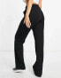 Фото #2 товара ONLY elasticated waist wide leg trousers in black