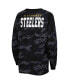 ფოტო #10 პროდუქტის Women's Black Pittsburgh Steelers Camo Long Sleeve T-shirt