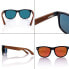 Фото #8 товара glozzi Sunglasses for Men and Women Wood Polarised UV400 with Walnut Wooden Frames and a Cork Case