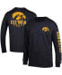 Фото #3 товара Men's Black Iowa Hawkeyes Team Stack Long Sleeve T-shirt