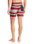 Volcom Mens Clement Striped Boardshort Swimwear Red/Gray Size X-Large