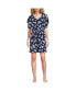 Deep sea navy tossed floral