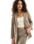 Object tailored blazer co-ord in taupe Коричневый, 36 - фото #1