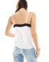 Vila lace edge cami top in white