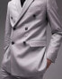 Topman skinny herringbone suit jacket in grey