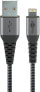 Wentronic 49269 - 2 m - Lightning - USB A - Male - Male - Black - Grey