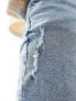 Фото #3 товара ASOS DESIGN skinny jeans in light blue wash with abrasions