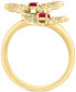 EFFY® Ruby (1/2 ct. t.w.) & Diamond (1/2 ct. t.w.) Butterfly Ring in 14k Gold