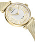 Women's Swiss Greca Chic Gold Ion Plated Stainless Steel Mesh Bracelet Watch 35mm