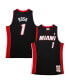 Фото #1 товара Men's Chris Bosh Black Miami Heat Hardwood Classics Retro Name and Number T-shirt