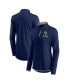 ფოტო #1 პროდუქტის Women's Navy Milwaukee Brewers Worth The Drive Quarter-Zip Jacket