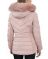 Фото #2 товара Women's Faux-Fur-Trim Hooded Puffer Coat, Created for Macy's