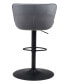 46" Steel, Polyester Tarley Adjustable Base Bar Chair