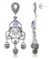 ფოტო #1 პროდუქტის Amethyst (1 ct. t.w.) & Marcasite Chandelier Earrings in Sterling Silver