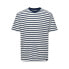 ONLY & SONS Kian Reg Seersucker short sleeve T-shirt Cloud Dancer / Stripes Navy, L - фото #2