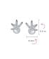 ფოტო #4 პროდუქტის Nautical CZ Beach Destination White Simulated Pearl 8MM Starfish Stud Earring For Women smaids Sterling Silver