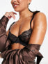 Фото #4 товара Hunkemoller Meghan lace non padded demi bra with detail strap in black